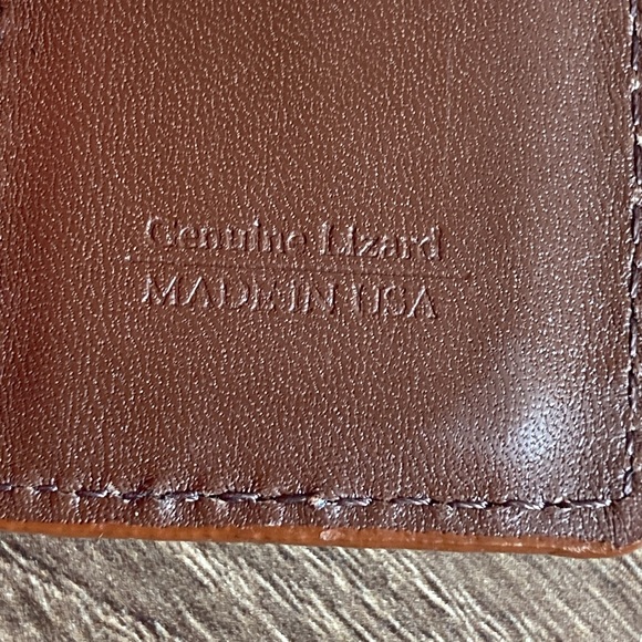 EUC Mens Genuine Lizard Magnetic Brown Money Clip - Picture 3 of 5